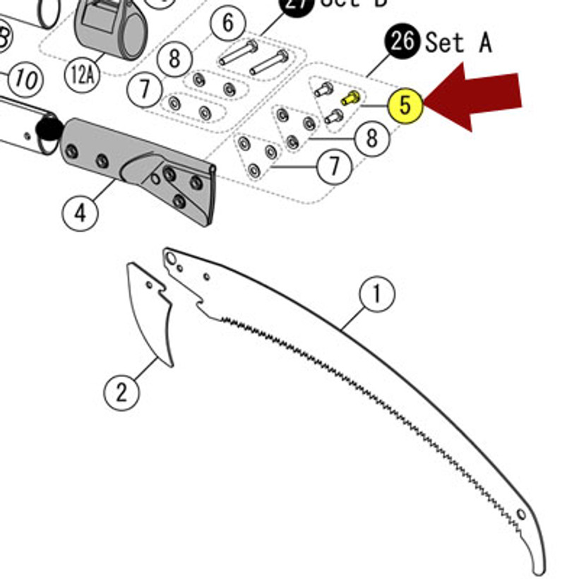 Silky Hayate Blade Fixing Bolt